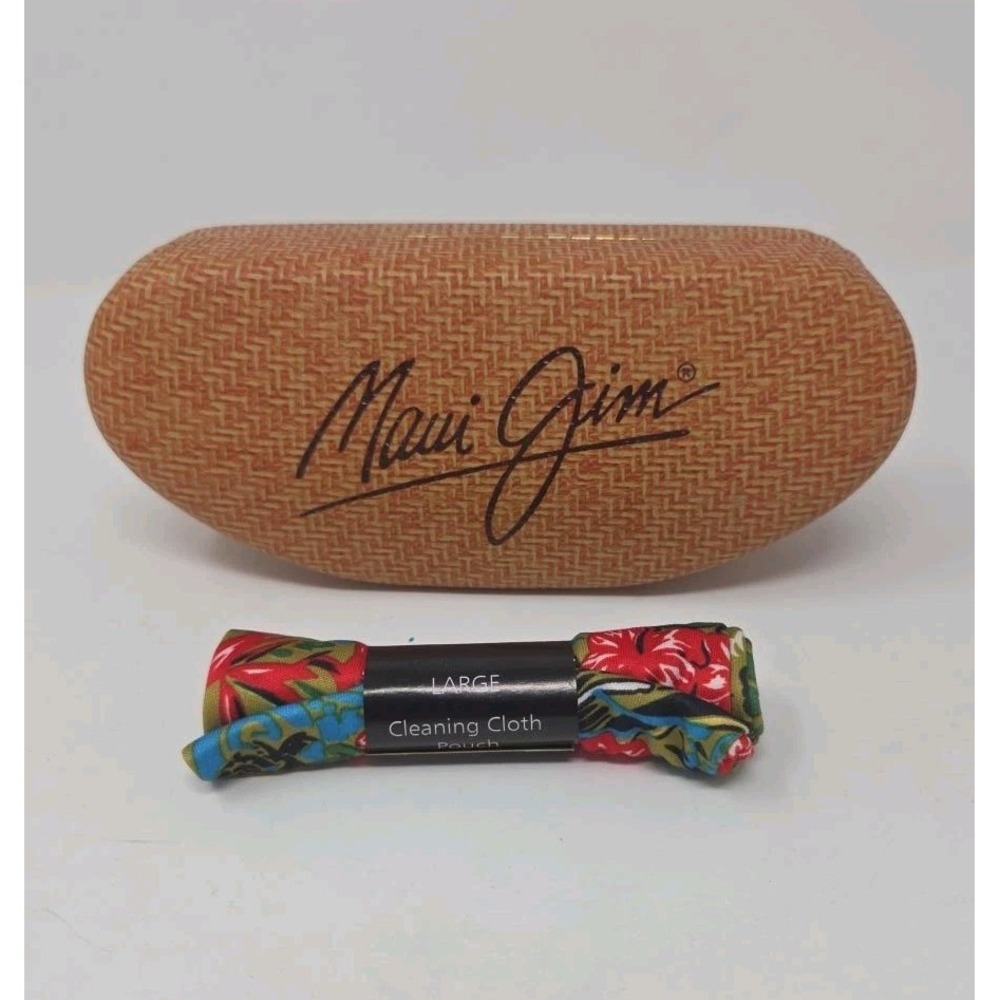 Maui Jim Clamshell Hard Case with Cleaning Cloth, Large, NEW